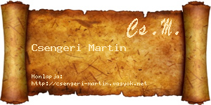 Csengeri Martin névjegykártya