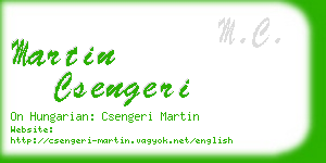 martin csengeri business card